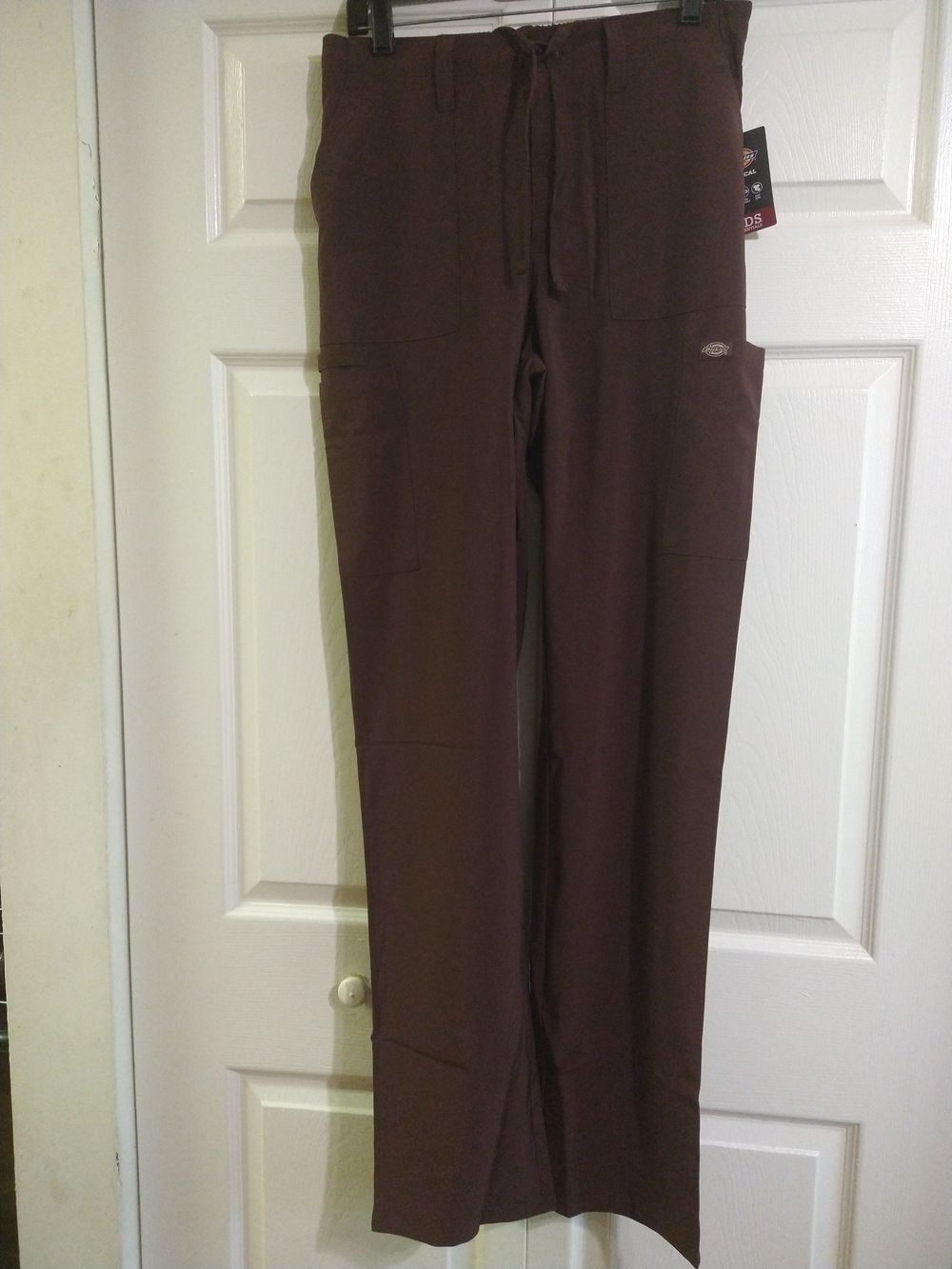 Dickies Men's Brown Drawstring Scrub Pants